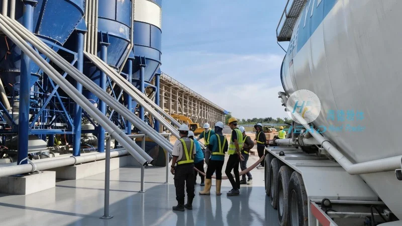 Tianjin’deki bir plastik şirketi için plastik tanelerinin seyreltilmiş faz pnömatik taşıma projesi